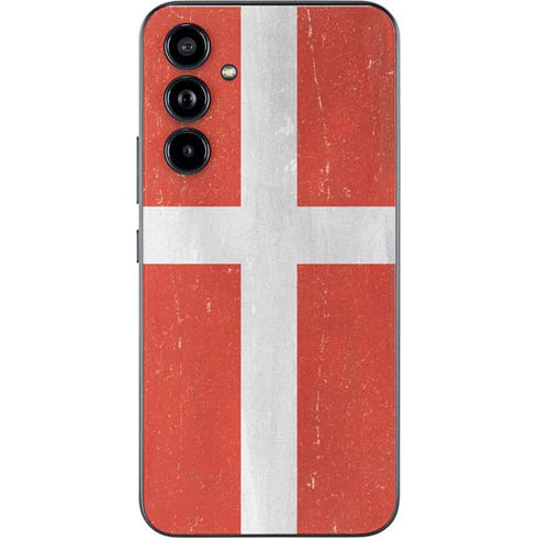 Denmark Flag Distressed Galaxy A54 5G Skin